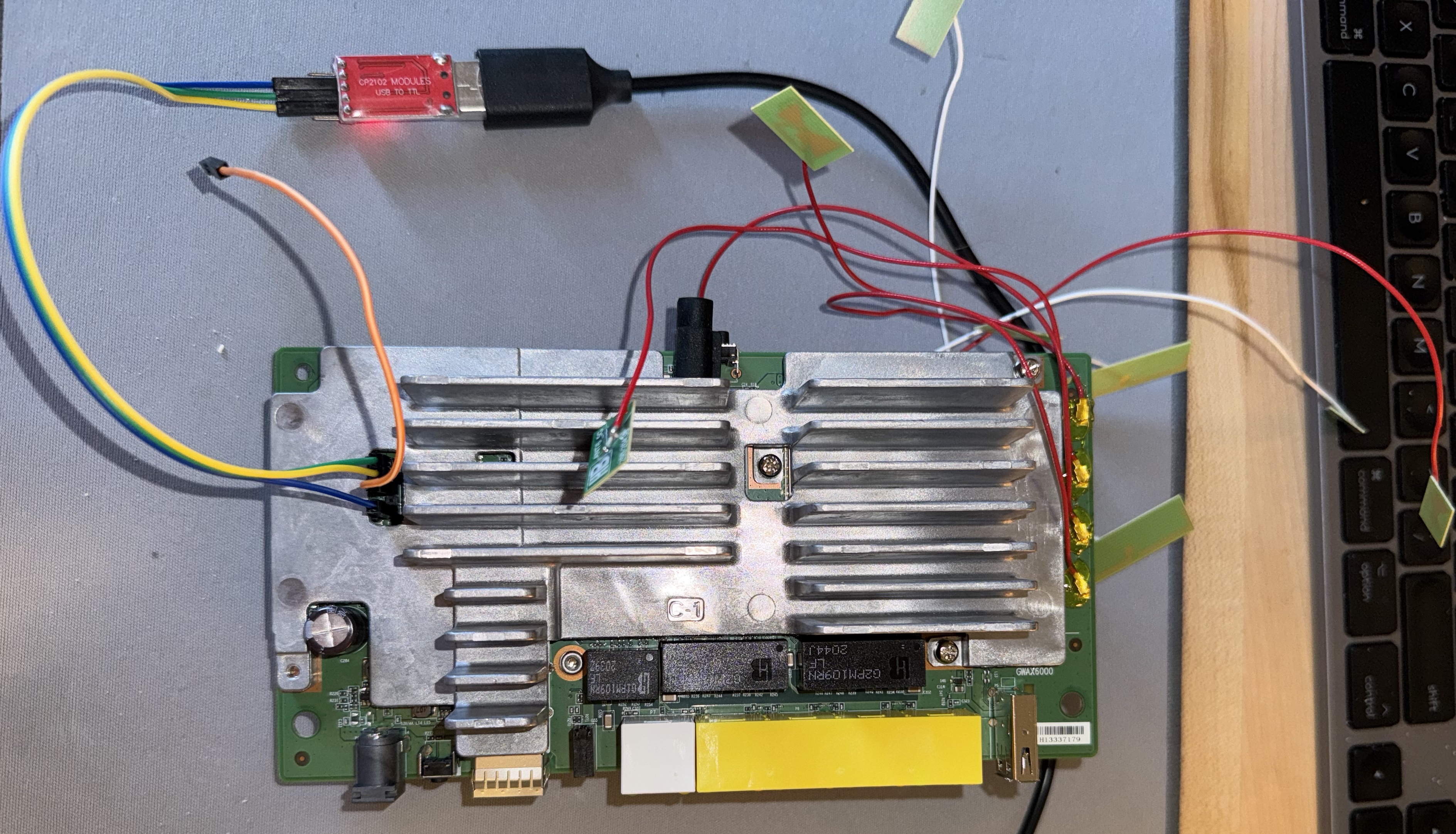 Dismantled C4000XG on a bench